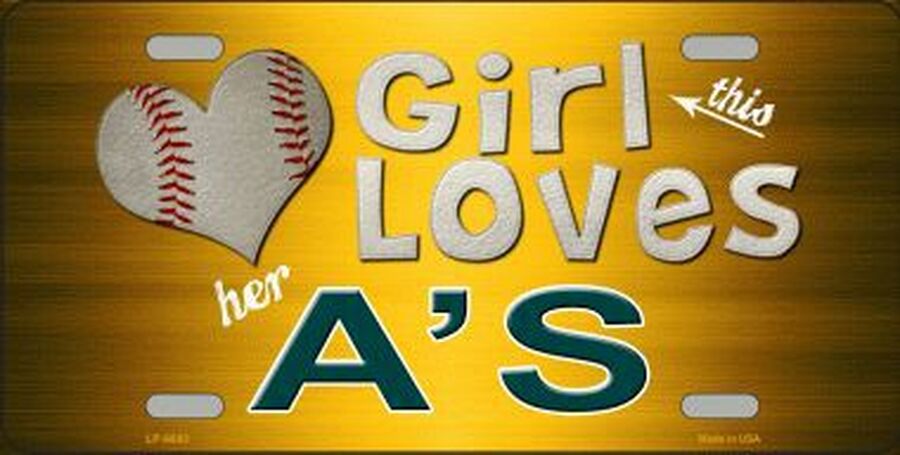 This Girl Loves Her A's [Oakland Athletics] Fan License Plate