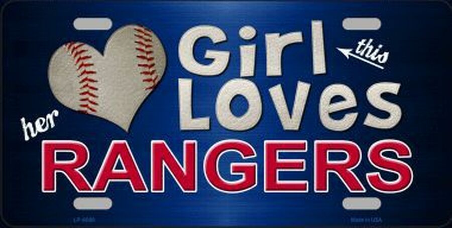 Novelty License Plate This Girl Loves her Rangers