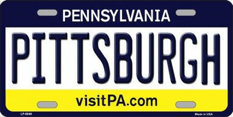 Pittsburgh Fan Pennsylvania State Background Vanity License Plate