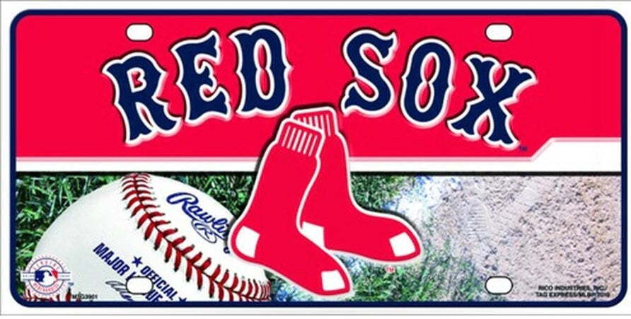 Boston Red Sox Metal Novelty Fans Souvenir License Plate