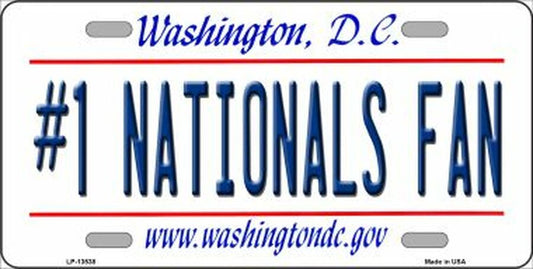 #1 Washington National Fan Vanity License Plate 