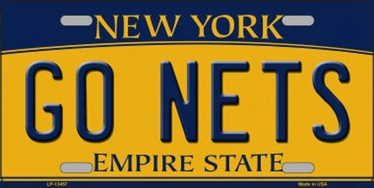 Go Nets Novelty Metal License Plate