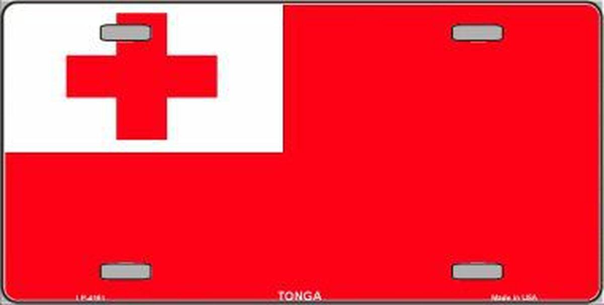 Tonga Flag Metal Novelty License Plate