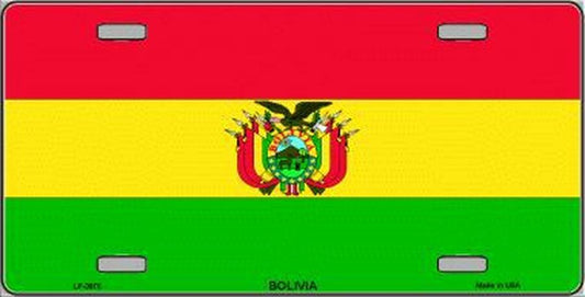 Bolivian Flag Metal Novelty License Plate