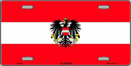 Austrian Flag Novelty License Plate
