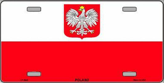 Polish - Poland Eagle Flag Metal Novelty License Plate