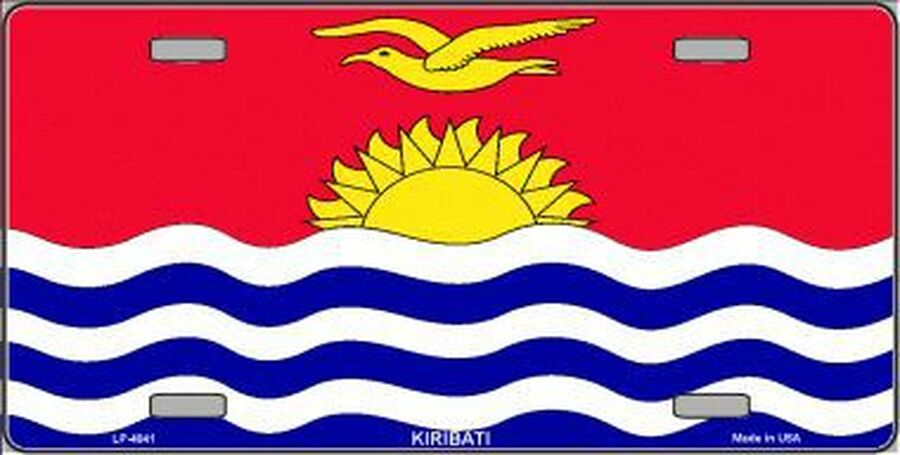 Kiribati Flag Metal Novelty License Plate