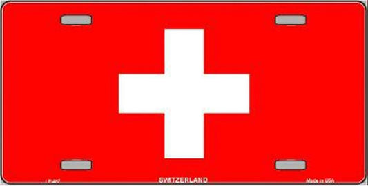 Switzerland Flag Swiss Flag License Plate 