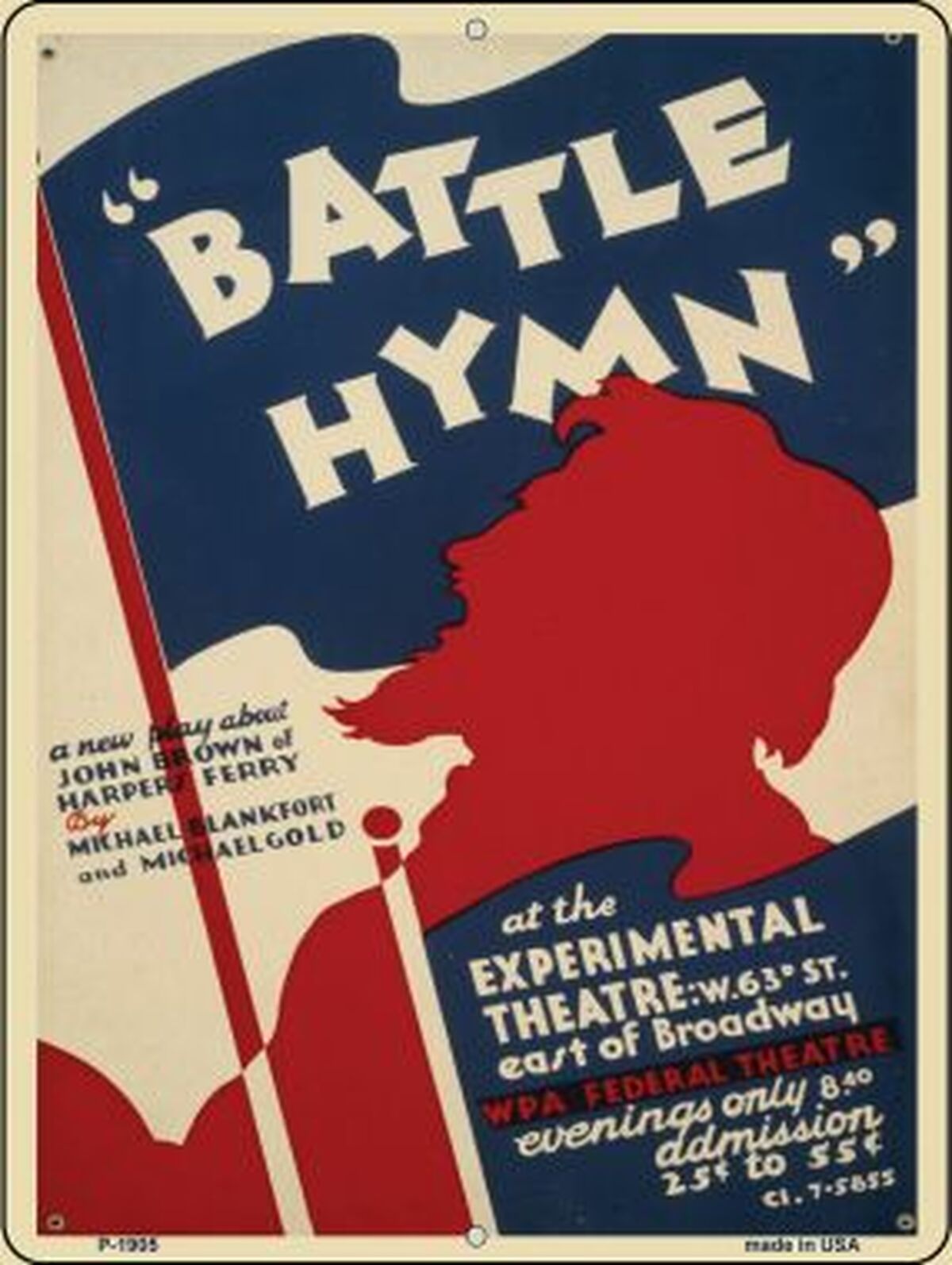 Battle Hymn Vintage Poster Metal Sign
