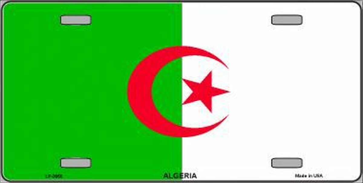 Algerian Flag License Plate