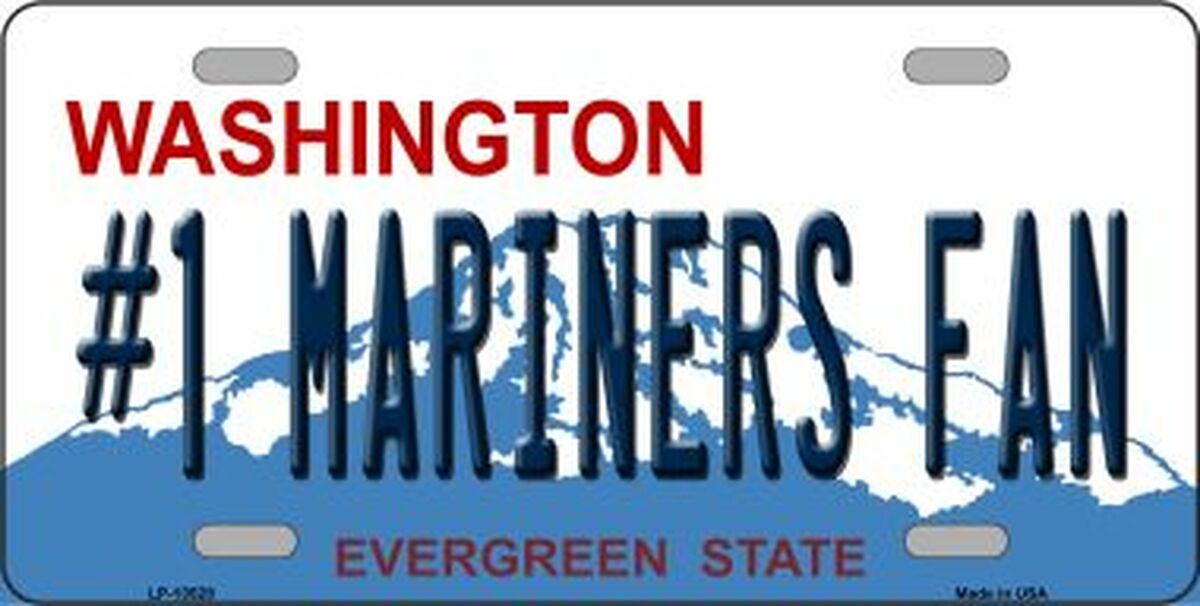 Number 1 Mariners Fan Novelty Metal License Plate Auto Tag