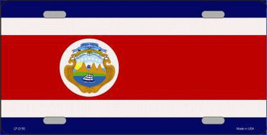 Costa Rica Flag Metal Novelty License Plate