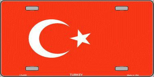 Turkey / Turkish Flag Metal Novelty License Plate