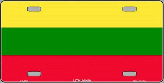 Lithuania Flag License Plate Auto Tag