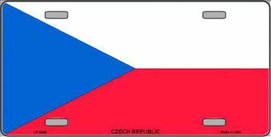 Czech Flag License Plate