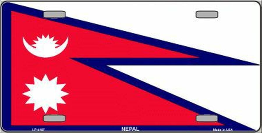 Nepal Flag License Plate Auto Tag