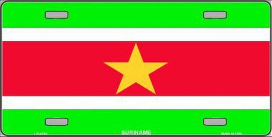 Suriname Flag Metal Novelty License Plate