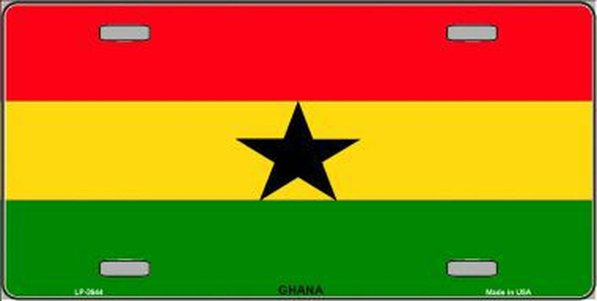 Ghana Flag License Plate Auto Text
