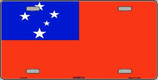 Samoa Flag Metal Novelty License Plate