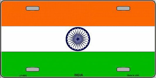 India Flag License Plate Auto Tag