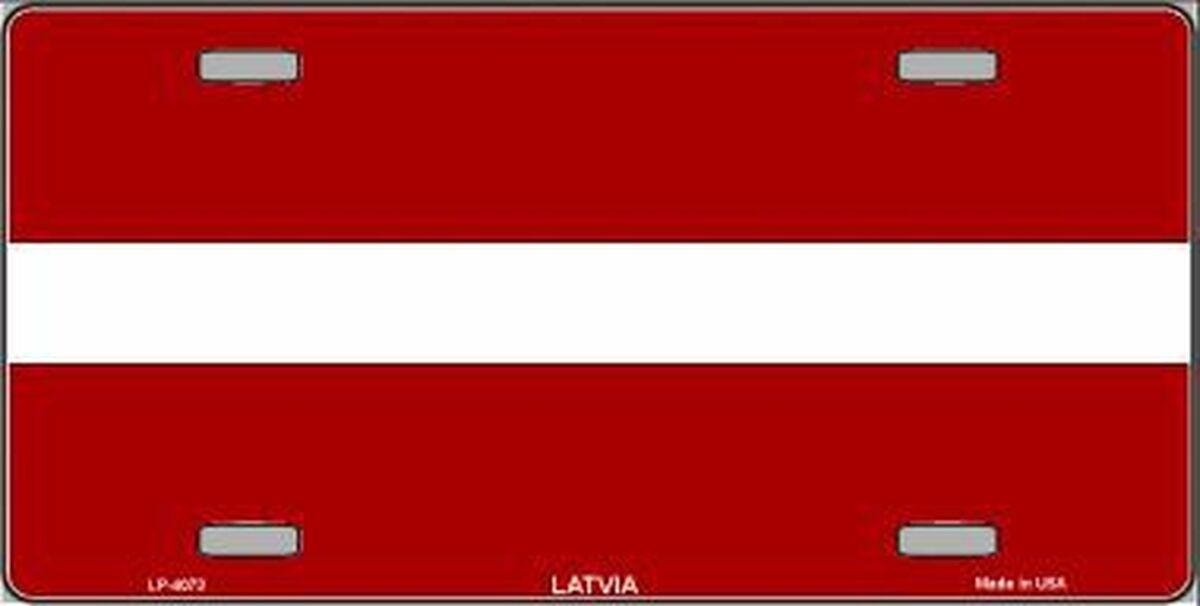 Latvia Flag License Plate Auto Tag