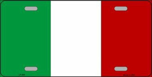 Italian Flag Metal Novelty License Plate