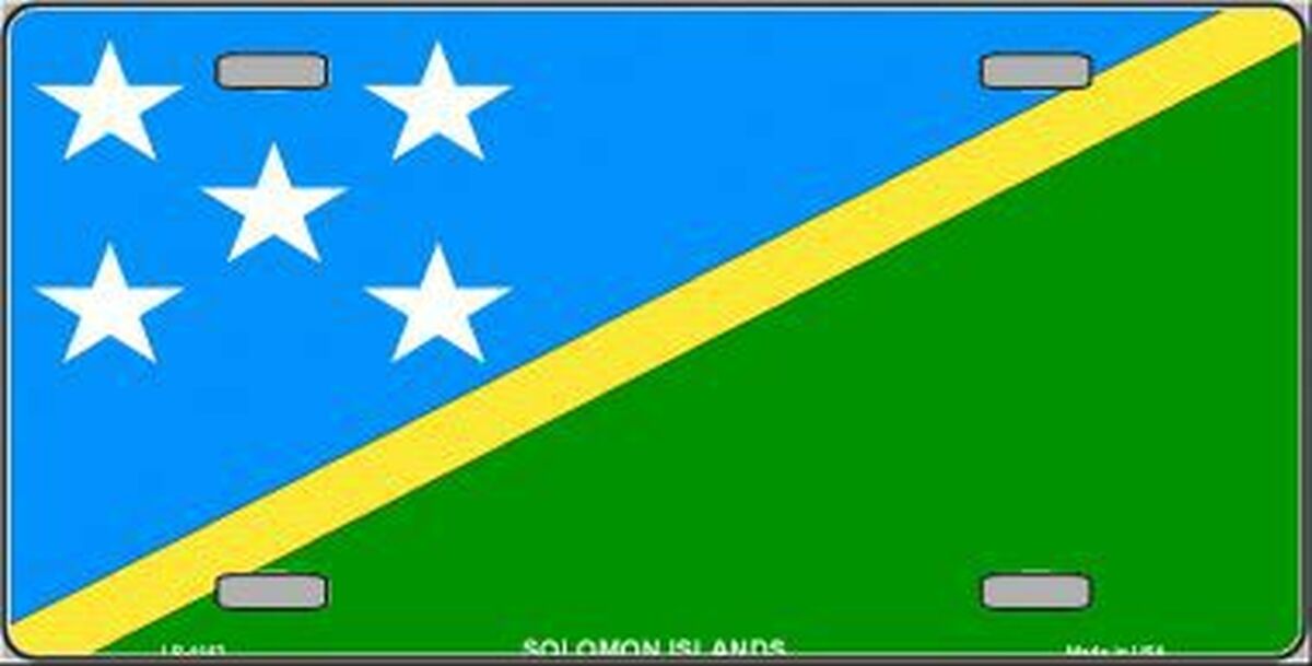 Solomon Islands Flag Metal Novelty License Plate
