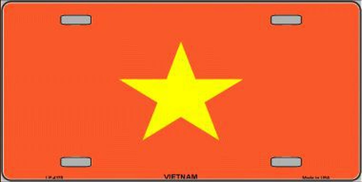 Vietnam Flag License Plate Auto Tag