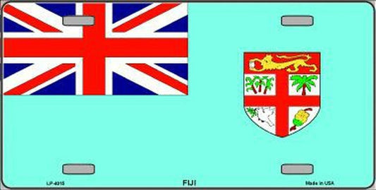 Fiji Flag Metal Novelty License Plate