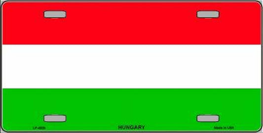 Hungarian Flag Metal Novelty License Plate 