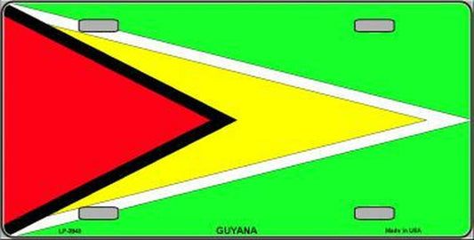 Guyana Flag All Metal Novelty License Plate