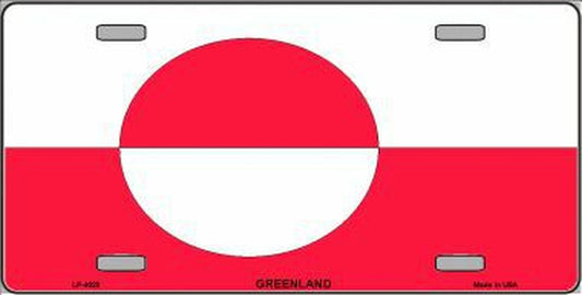 Greenland Flag Metal Novelty License Plate