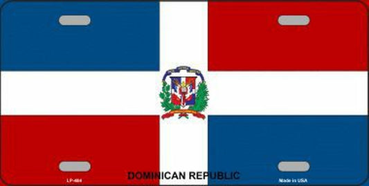 Dominican Republics Flag All Metal Novelty License Plate