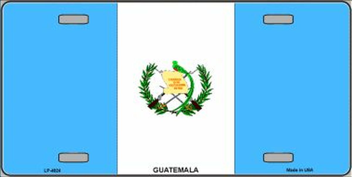 Guatemala Flag Metal Novelty License Plate