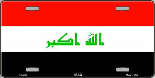 Iraqi Flag License Plate Auto Tag
