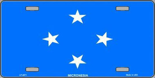 Micronesia Flag Metal Novelty License Plate