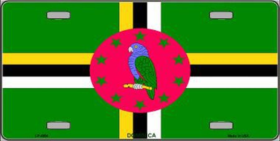 Dominica Flag License Plate Auto Tag