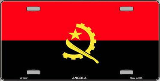 Angola Flag License Plate
