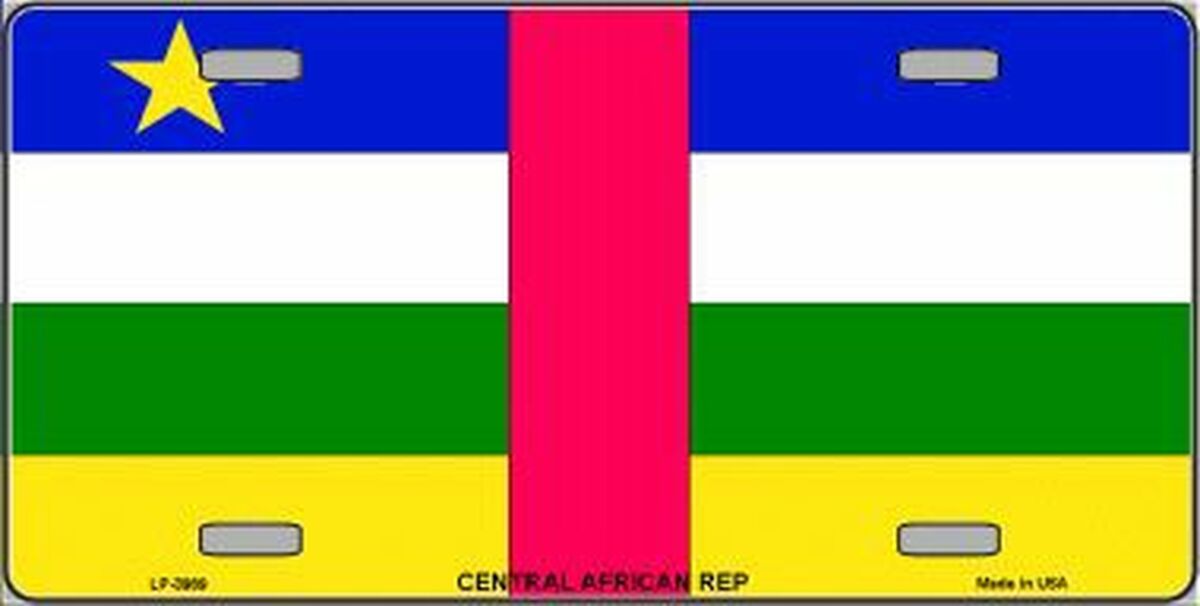 Central African Republic Flag Metal Novelty License Plate