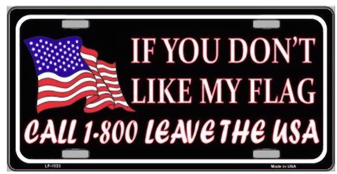 1 800 Leave The USA Novelty License Plate