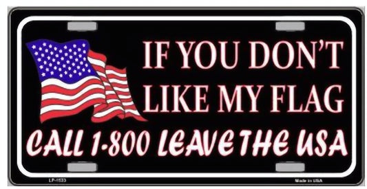 1 800 Leave The USA Novelty License Plate