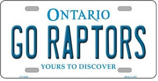 Go Raptors - Toronto, Ontario Novelty Metal Fan License Plate
