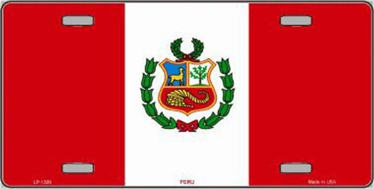 Peruvian Flag License Plate