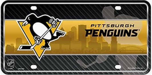 Pittsburgh Penguins Premium Novelty Metal License Plate