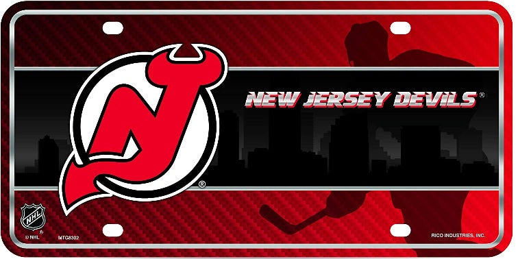 New Jersey Devils NHL Novelty Metal License Plate