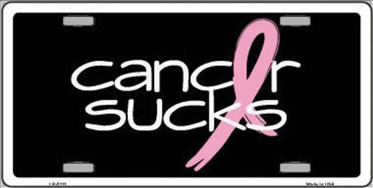 Cancer Sucks License Plate Tag