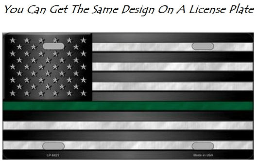 Thin Green Line American Flag Bumper Sticker