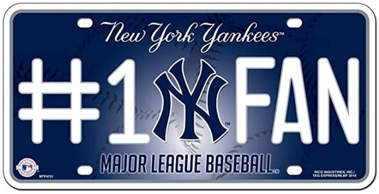 Number One Yankees Fan License Plate