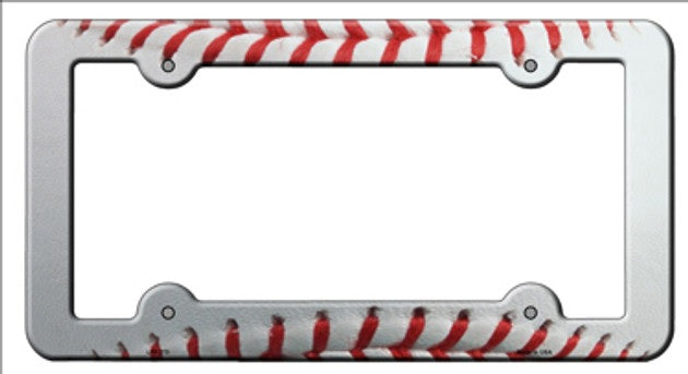 Baseball Threads Metal License Plate Frame