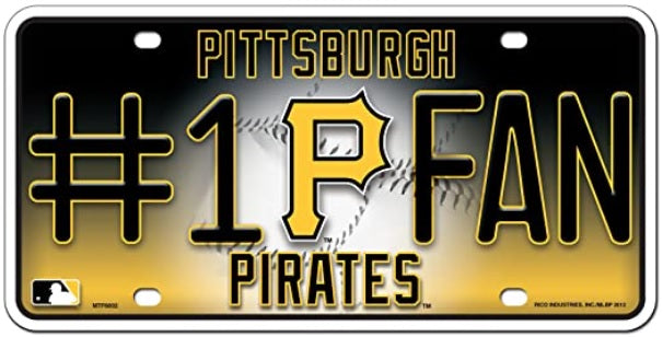 Pittsburgh Pirates Premium Licensed Novelty License Plate 